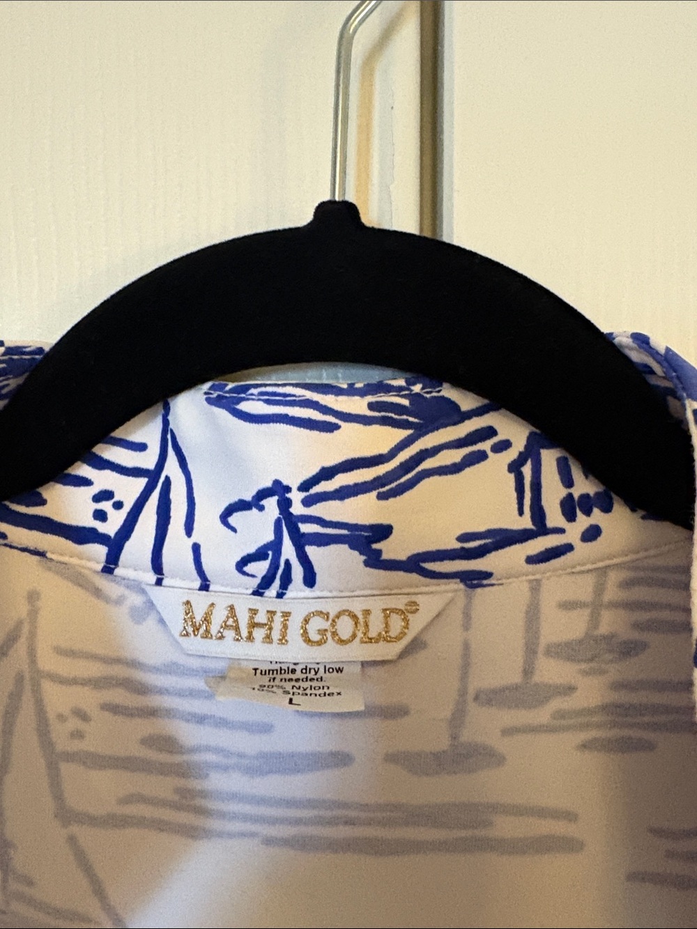 MAHI GOLD White & Blue Nautical Sailboat Dress - Picture 2 of 3